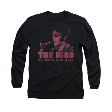 Elvis Presley Shirt The King Long Sleeve Black Tee T-Shirt