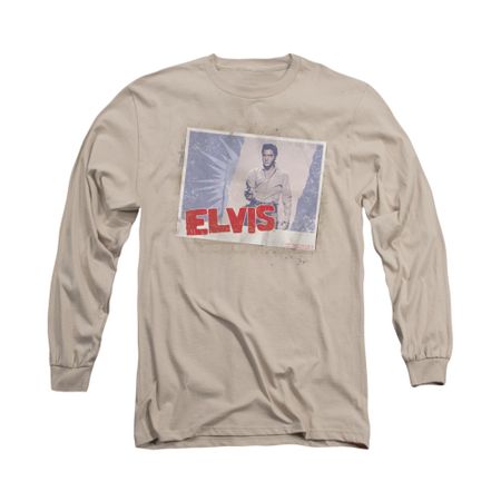 Elvis Presley Shirt Tough Guy Poster Long Sleeve Sand Tee T-Shirt