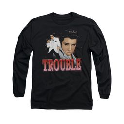 Elvis Presley Shirt Trouble In A White Suit Long Sleeve Black Tee T-Shirt Elvis Presley Shirt Trouble In A White Suit Long Sleeve Black Tee T-Shirt