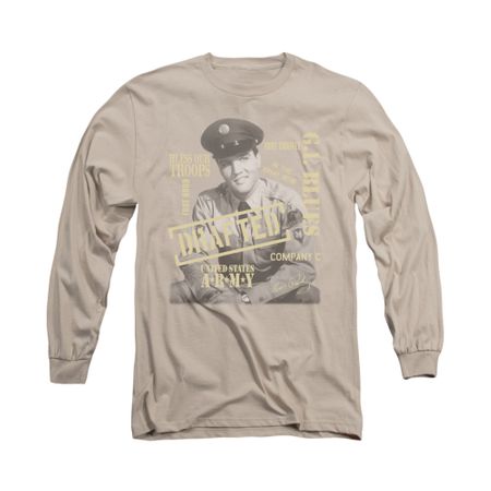 Elvis Presley Shirt Upper GI Long Sleeve Sand Tee T-Shirt