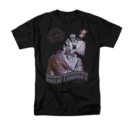 Elvis Presley Shirt Violet Vegas Black T-Shirt
