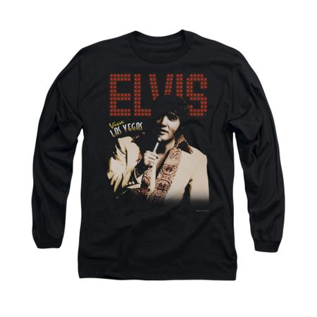 Elvis Presley Shirt Viva Star Long Sleeve Black Tee T-Shirt