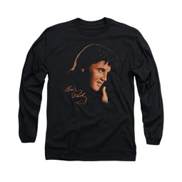 Elvis Presley Shirt Warm Portrait Long Sleeve Black Tee T-Shirt Elvis Presley Shirt Warm Portrait Long Sleeve Black Tee T-Shirt