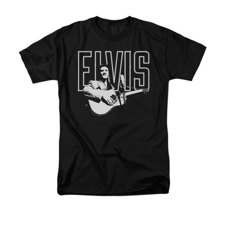 Elvis Presley Shirt White Glow Black T-Shirt