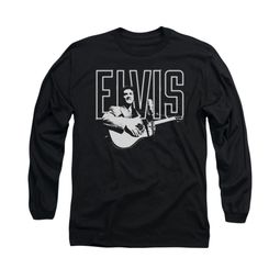 Elvis Presley Shirt White Glow Long Sleeve Black Tee T-Shirt