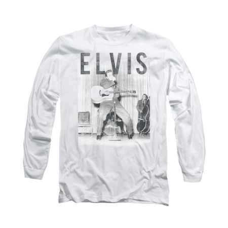 Elvis Presley Shirt With The Band Long Sleeve White Tee T-Shirt