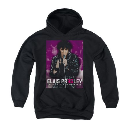 Elvis Presley Youth Hoodie 35 Leather Black Kids Hoody