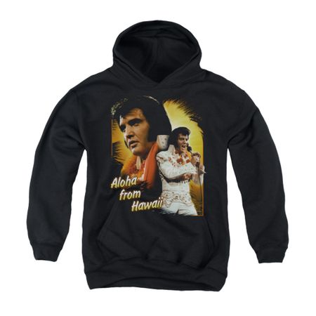 Elvis Presley Youth Hoodie Aloha Sing It Black Kids Hoody