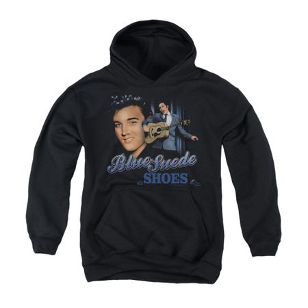 Elvis Presley Youth Hoodie Blue Suede Shoes Black Kids Hoody