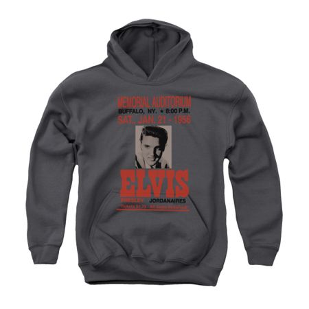 Elvis Presley Youth Hoodie Buffalo 1956 Charcoal Kids Hoody