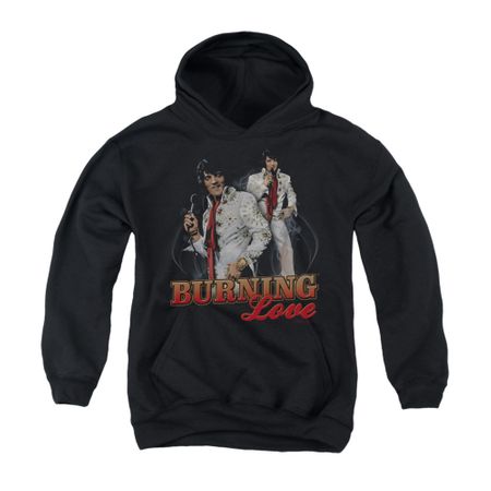 Elvis Presley Youth Hoodie Burning Love Black Kids Hoody