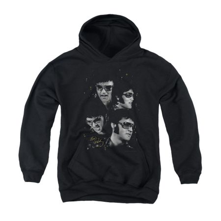 Elvis Presley Youth Hoodie Faces Black Kids Hoody