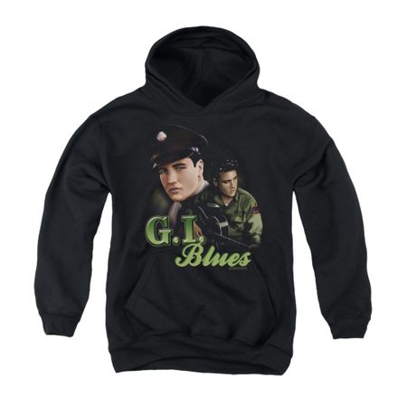 Elvis Presley Youth Hoodie G.I. Uniform Black Kids Hoody