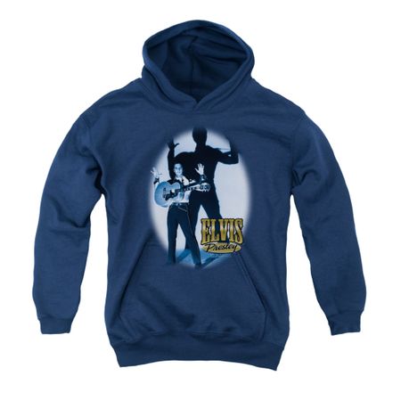 Elvis Presley Youth Hoodie Hands Up Navy Kids Hoody