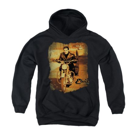Elvis Presley Youth Hoodie Hit The Road Black Kids Hoody