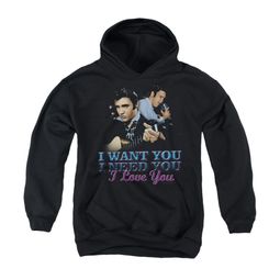 Elvis Presley Youth Hoodie I Want You Black Kids Hoody Elvis Presley Youth Hoodie I Want You Black Kids Hoody