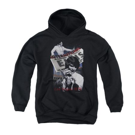 Elvis Presley Youth Hoodie International Hotel Black Kids Hoody