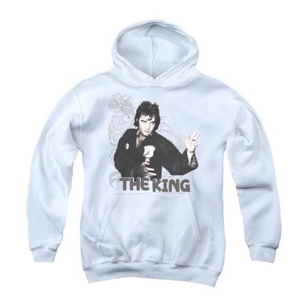 Elvis Presley Youth Hoodie Karate Dragon White Kids Hoody