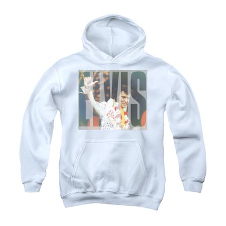 Elvis Presley Youth Hoodie Knockout White Kids Hoody