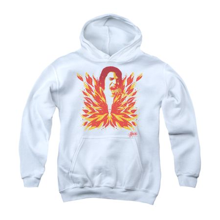 Elvis Presley Youth Hoodie Latest Flame White Kids Hoody