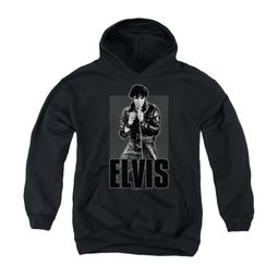 Elvis Presley Youth Hoodie Leather Charcoal Kids Hoody