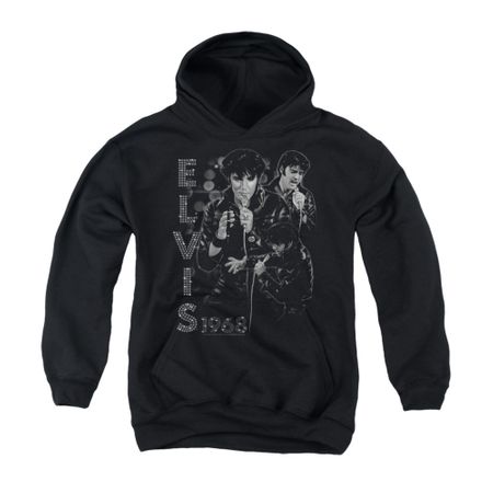 Elvis Presley Youth Hoodie Leathered 68 Black Kids Hoody