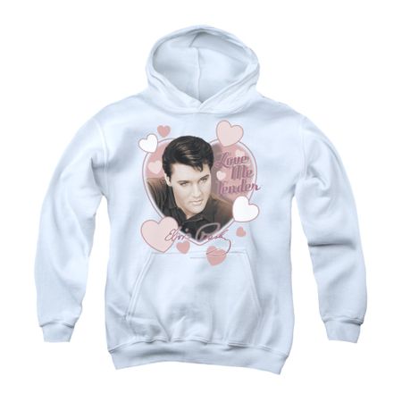 Elvis Presley Youth Hoodie Love Me Tender White Kids Hoody