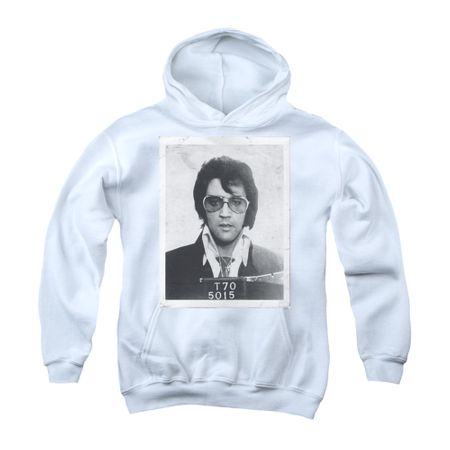 Elvis Presley Youth Hoodie Mugshot White Kids Hoody