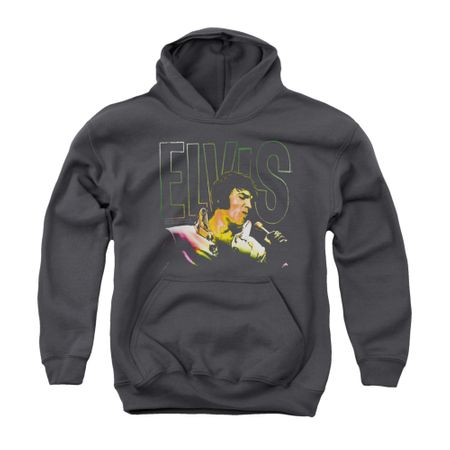 Elvis Presley Youth Hoodie Multicolored Charcoal Kids Hoody
