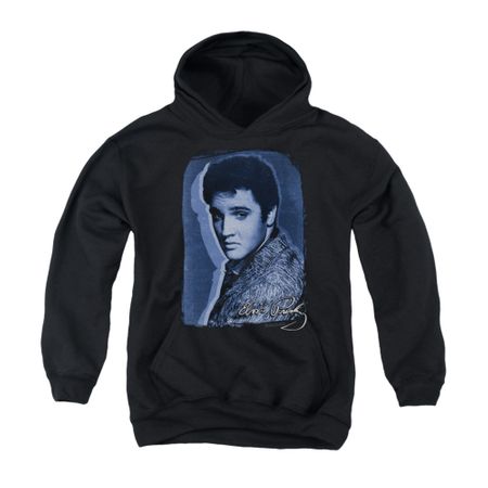 Elvis Presley Youth Hoodie Overlay Black Kids Hoody