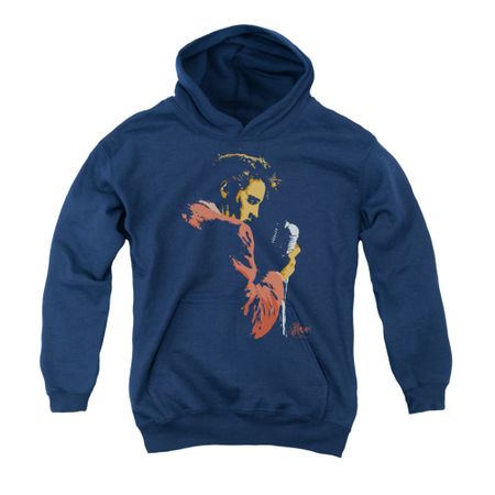 Elvis Presley Youth Hoodie Quick Paint Navy Kids Hoody
