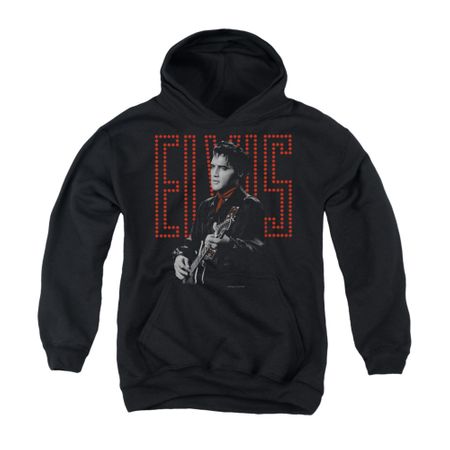 Elvis Presley Youth Hoodie Red Guitarman Black Kids Hoody