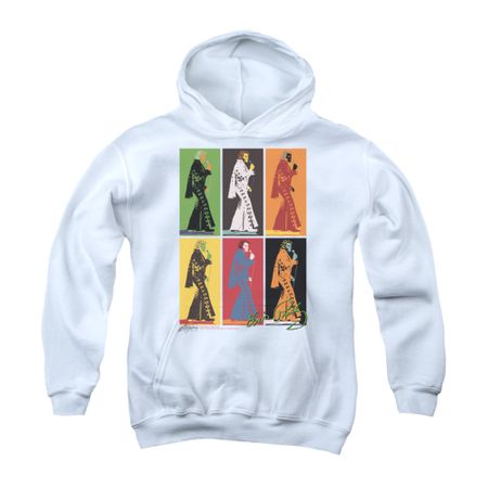 Elvis Presley Youth Hoodie Retro Boxes White Kids Hoody