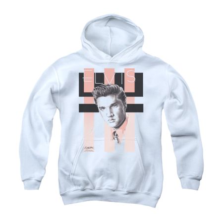 Elvis Presley Youth Hoodie Retro White Kids Hoody