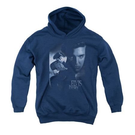 Elvis Presley Youth Hoodie Reverent Navy Kids Hoody