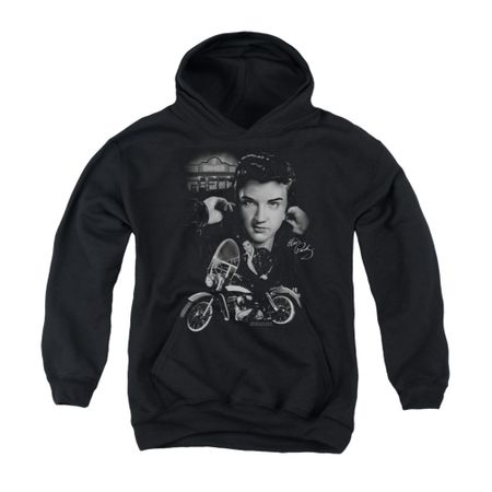 Elvis Presley Youth Hoodie Rides Again Black Kids Hoody