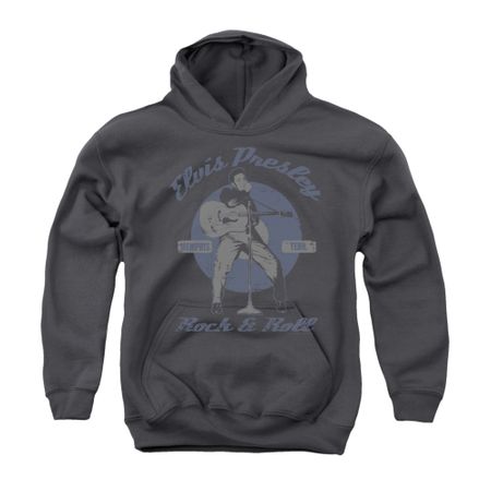 Elvis Presley Youth Hoodie Rock & Roll Charcoal Kids Hoody