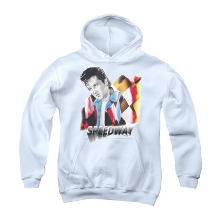 Elvis Presley Youth Hoodie Speedway White Kids Hoody