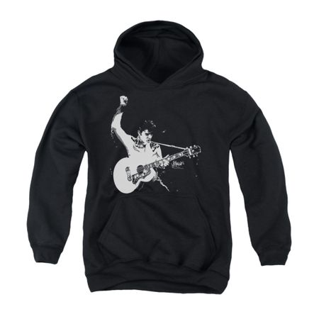 Elvis Presley Youth Hoodie Strum That Guitar Black Kids Hoody