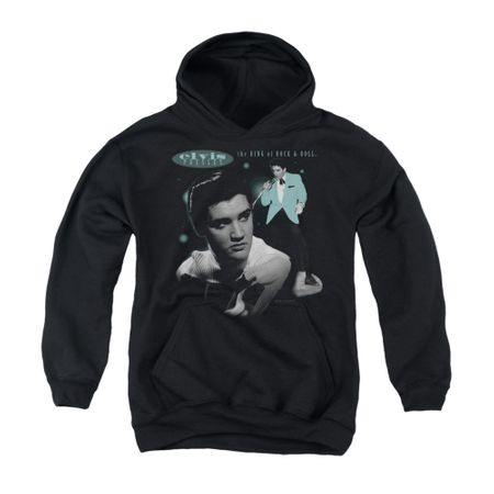 Elvis Presley Youth Hoodie Teal Potrait Black Kids Hoody