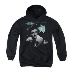Elvis Presley Youth Hoodie Teal Potrait Black Kids Hoody