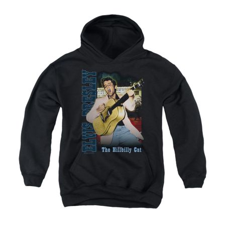 Elvis Presley Youth Hoodie The Hillbilly Cat Black Kids Hoody