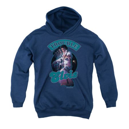Elvis Presley Youth Hoodie Total Trouble Soundtrack Navy Kids Hoody