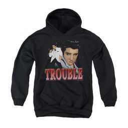 Elvis Presley Youth Hoodie Trouble In A White Suit Black Kids Hoody Elvis Presley Youth Hoodie Trouble In A White Suit Black Kids Hoody