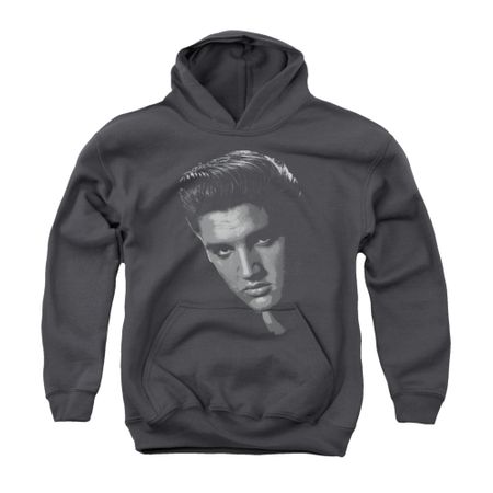 Elvis Presley Youth Hoodie True American Idol Charcoal Kids Hoody