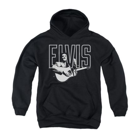Elvis Presley Youth Hoodie White Glow Black Kids Hoody