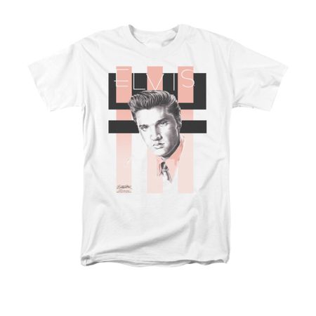 Elvis Shirt Retro 50s Classic Rock White Tee T-Shirt