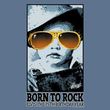 Elvis T-shirt Born To Rock 75 Years Celebration Slate Blue Tee