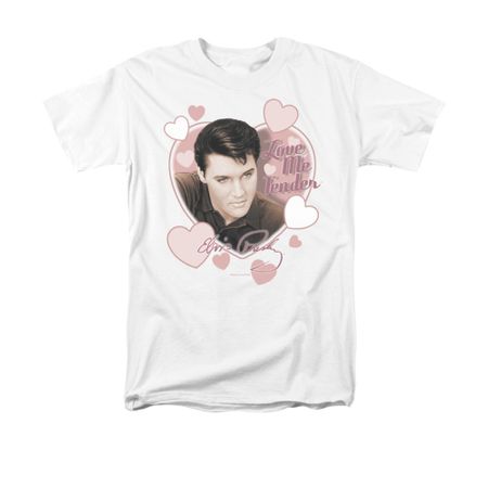 Elvis T-shirt - Classic Rock King Love Me Tender - White
