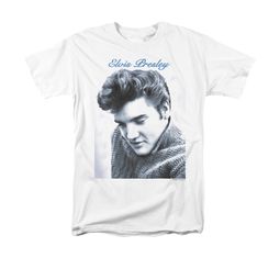 Elvis T-shirt - Classic Rock King Script Sweater Classic Rock - White Elvis T-shirt - Classic Rock King Script Sweater Classic Rock - White
